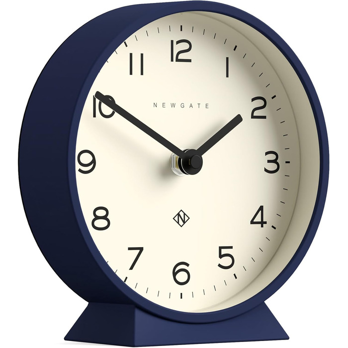 NEWGATE® M Silent Mantel Clock - 'No Tick' - A Modern Mantel Clock - Small Clock - Mantel Clocks - Minimalist Dial - (Midnight Blue)