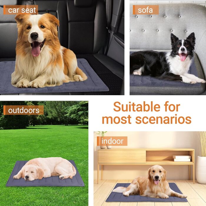 Килимок для тварин з підігрівом, літній охолоджуючий килимок, миючий, м'який, двосторонній, для собак та котів, самопідігріваючий, пухнастий, теплий, сірий