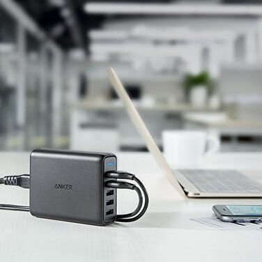 Зарядний пристрій Anker PowerPort Speed 5 63W 5 портів USB з Quick Charge 3.0 та Power IQ для Samsung, iPhone, iPad