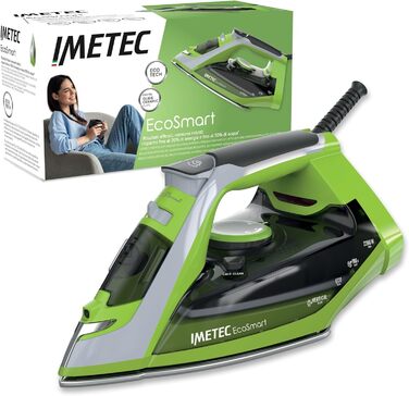 Праска з парою Imetec ZeroCalc Z1 2800 з технологією AntiCalc, керамічна підошва, енергозберігаюча технологія 2200 Вт, 130 г/хв, функція Calc-Clean, підошва Glide Keramik, 180 г/хв
