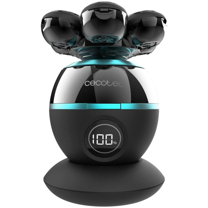 Електричний голчастий триммер Cecotec Bamba PrecisionCare для гоління голови, 7 плаваючих лез, 60 хв роботи, станція зарядки, дисплей, портативний, легке очищення