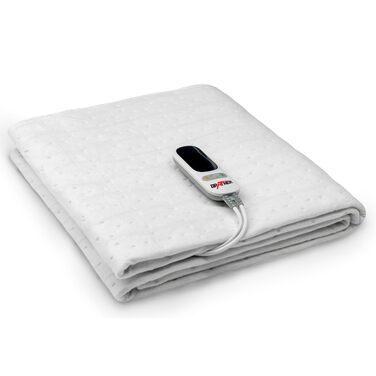 Електрична ковдра Grafner XL з двозонним підігрівом 190x90 см: тіло та ноги, LED пульт, 6 температур, захист від перегріву, автовимкнення, 78 Вт, пральна, 190x90