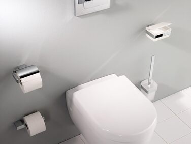 Тримач для туалетного паперу EMCO LOFT, настінний диспенсер з алюмінію, преміум-якість, хром (набір 2 шт.)