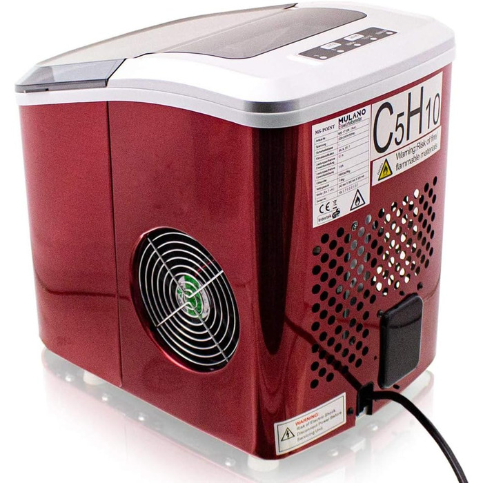 Машина для приготування льоду з нержавіючої сталі, Ice Maker, червона