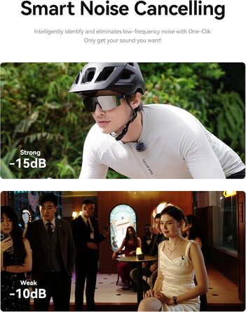 Hollyland Lark M2S Бездротовий мікрофон-лапка з USB-C для iPhone 15/16 та Android, кліпса з титану, Plug-and-Play, шумозаглушення, радіус дії 300 м, 27 годин роботи від акумулятора (2TX+1RX+зарядний пристрій) Чорний