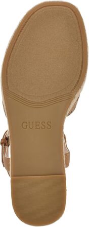 Босоніжки жіночі GUESS Taani на танкетці, коричневі, 39.5 EU, з логотипом