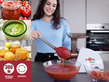 М'ясорубка електрична BEPER P102ROB200 з нержавіючої сталі 1200 Вт + Томатотерка (300 Вт)