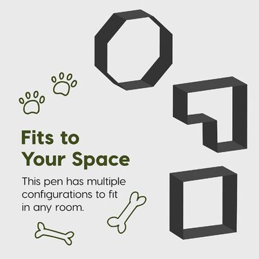 Клітка для собак IRIS OHYAMA 91.4 см, 8-панельна, для собак середніх та великих порід, портативна, чорна