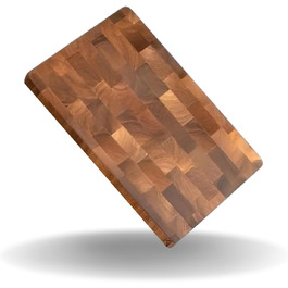 Messerglück® Premium Cutting Board made of solid Acacia wood - Antibacterial wood & dishwasher-safe - Ideal kitchen board for hobby and professional chefs - 36 x 24 x 2.5 cm