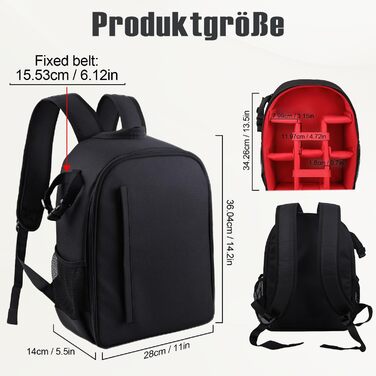 Професійний фоторюкзак Kamerarucksack для DSLR/SLR камер, об'єктивів та штативів - водонепроникний, унісекс