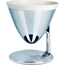 Кухонні ваги Bugatti Uma з таймером та електронним дисплеєм, 3 кг, хром