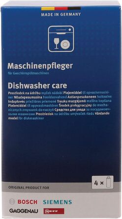 Набір засобів для догляду за посудомийною машиною Bosch (4x250 мл), очищувач та догляд