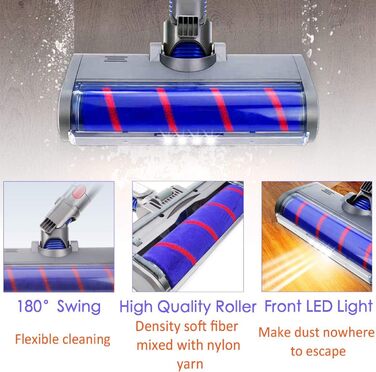 М'яка роликова щітка для пилососів Dyson V7 V8 V10 V11, сумісна з моделями Dyson