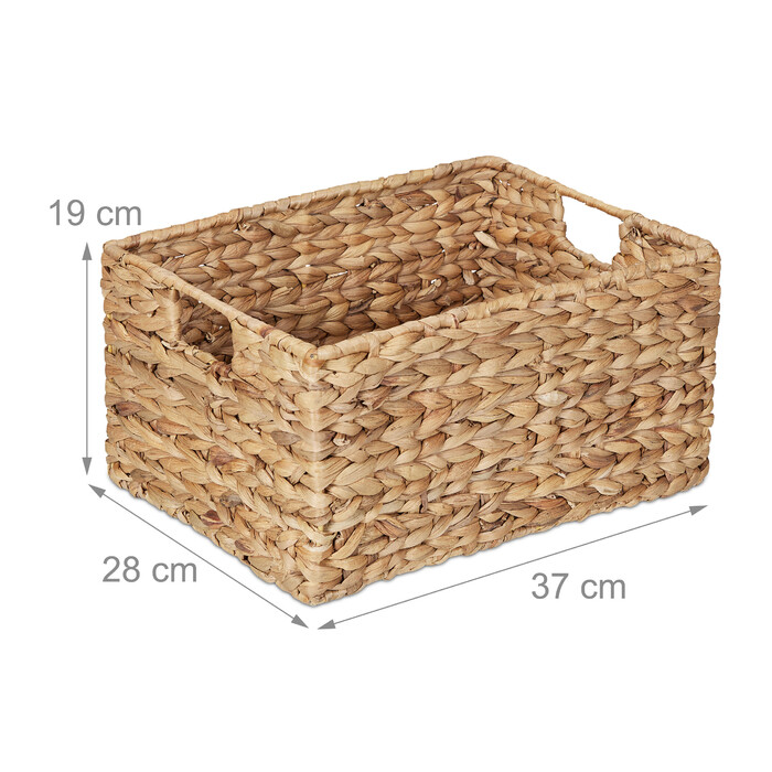 Relaxdays Storage Basket made from Water Hyacinth