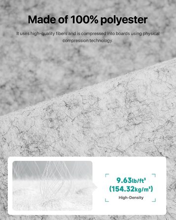 Самоклеючі квадратні акустичні панелі для звукоізоляції стін, шумопоглинаючі плити високої щільності, 30x30x0.9 см, 12 шт, сріблясто-сірі