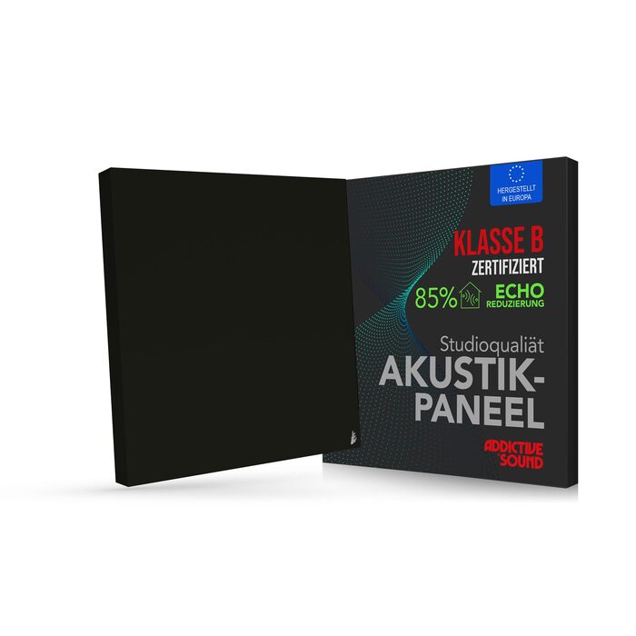 Акустична панель Addictive Sound Schallabsorber Wand Premium для стін та стелі, звукопоглинаюча панель класу A з акустичною ватою, 50x50x6 см, Burgundy/Чорний