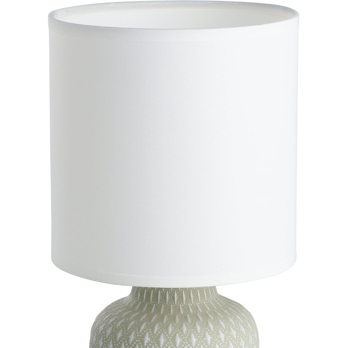 Настільна лампа EGLO Bellariva: кераміка кремового кольору, тканина білого кольору, з вимикачем, цоколь E14, для вітальні та спальні