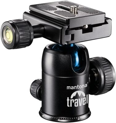 Штатив Mantona DSLM Travel - блакитний, для камер, до 5 кг, з кульковою головкою