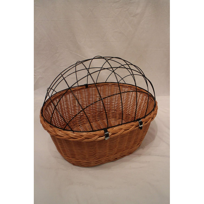 Кошик для собак на кермо велосипеда з ротангу з металевою сіткою та подушкою XL або XXL. Кошик для собаки, кошик на кермо, велосипедний кошик, кошик для покупок (XL з подушкою) (XXL без подушки)