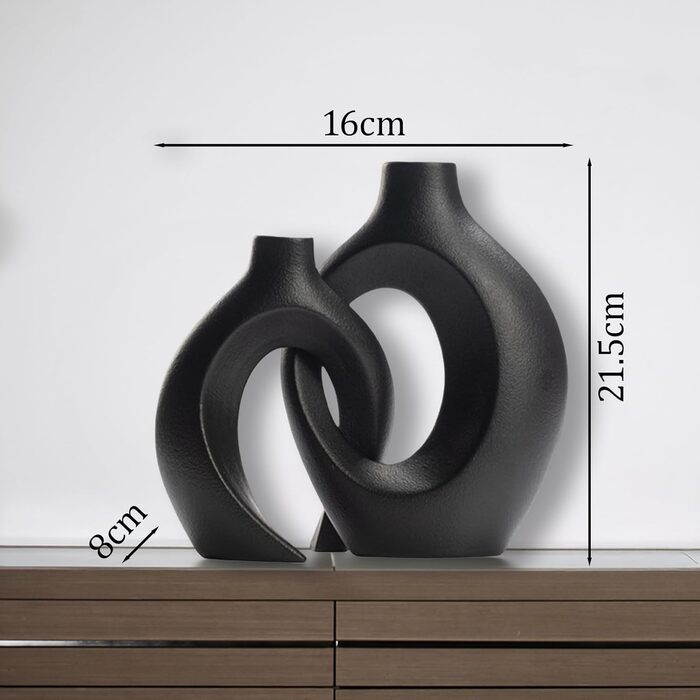 Керамічна ваза для сухоцвітів та декор, білий колір, сучасний дизайн, скандинавський стиль