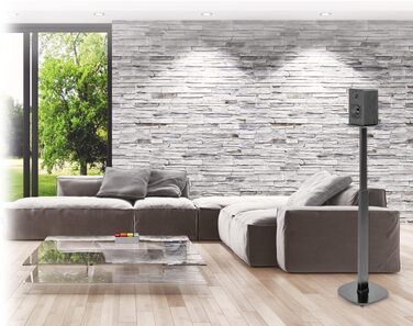 Підставки для колонок (2 шт.) - чорні, максимальне навантаження 10 кг, регульована висота 727-1171 мм