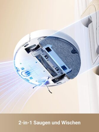 Робот-пилосос Dreame D10 Plus Gen 2 з функцією миття, автоматичним випорожненням, LiDAR-навігацією та потужністю всмоктування 6000 Pa