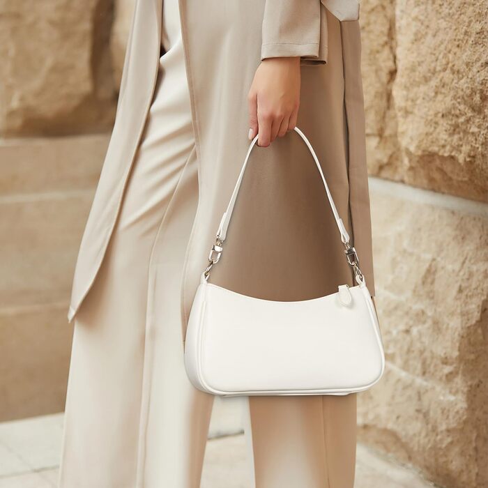 Сумка жіноча WantGor Clutch Tote біла: кросбоді, міні хобо, екошкіра, ретро стиль