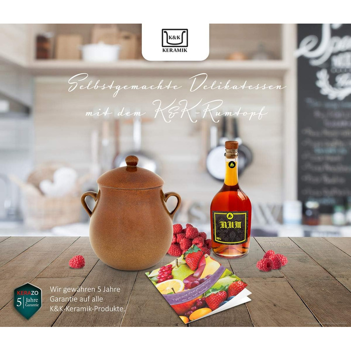 Оригінальний керамічний горщик K&K Rumtopf 3,0 л, універсальний, форма 3