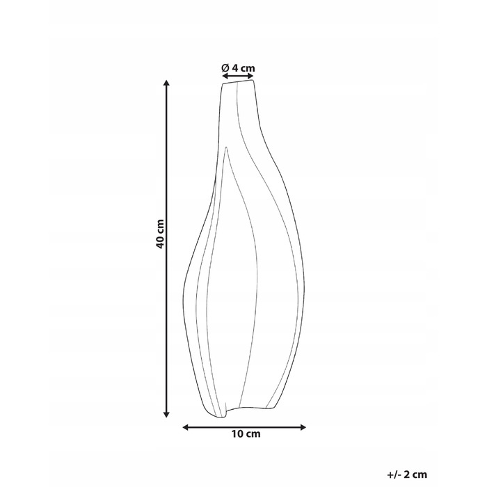 Ваза Beliani з дерева, 10 x 40 см