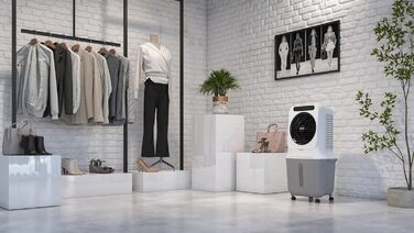 Olimpia Splendid Peler Tower - Турбовентилятор з охолодженням, білий, 65 Вт, 300 м³/год, 25 л