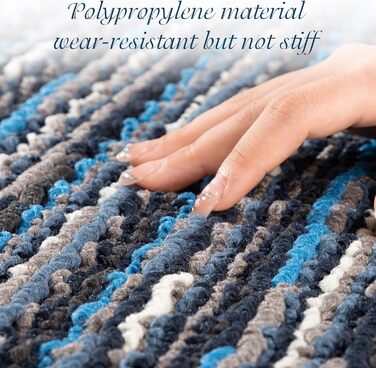 Придверний килимок 50x80 см для дому та вулиці, вологостійкий та антиковзаючий килим-грязезахист для входу, тераси та саду, що миється