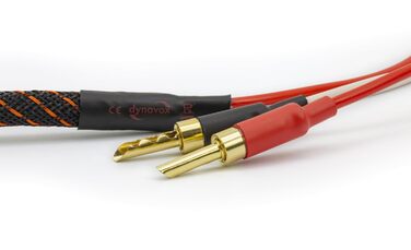 Акустичний кабель Dynavox Perfect Sound Flex (5м, пара), Hi-Fi кабель з позолоченими банановими роз'ємами, беззбиткова передача сигналу, високочиста мід OFC