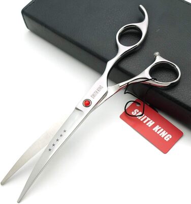 Набір ножиць для грумінгу собак 7 дюймів: прямі та витончені ножиці, 4 шт. (сріблясті)