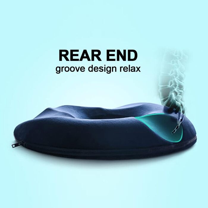 Portable Foam Orthopedic Hemorrhoid Seat Cushion, Ergonomic Seat Cushion for Hemorrhoids and Prostate, Pain-Relieving, Toilet Seat Cushion Massage Cushion (Male)