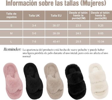 Жіночі тапочки з м'якою підкладкою, антиковзні, теплі, пухнасті, відкриті, для дому та вулиці, розмір 36/37 EU, 2 кольори