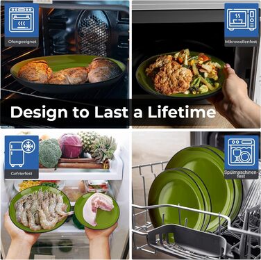 MIAMIO Набір посуду на 12 осіб / 36 предметів, керамічний сервіз, тарілки та миски - безпечний для миття в посудомийній машині та використання в мікрохвильовій печі - Колекція Le Papillon