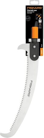 Садова пила Fiskars QuikFit для обрізки гілок, 55 см, загартована сталь, чорна/помаранчева, змінний інструментальний модуль 1000691