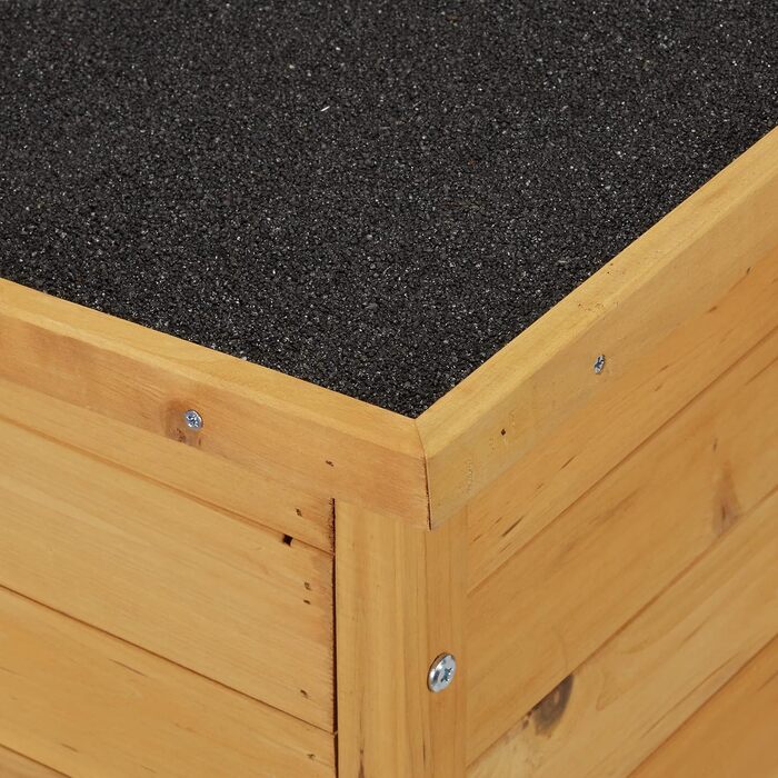 Будка для собак Relaxdays, 58 x 86 x 58 см, дерев'яна, вологостійка, для вулиці, натуральний колір/чорний