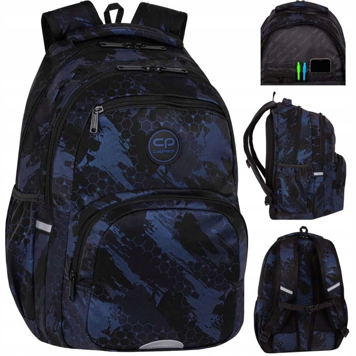 Молодіжний двокамерний рюкзак Coolpack Pick Trace Black F099820