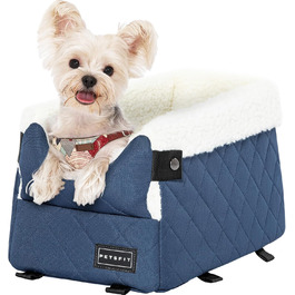 Автомобільний лежак для собак PETSFIT - чорний/синій, до 5 кг, з захисними гаками