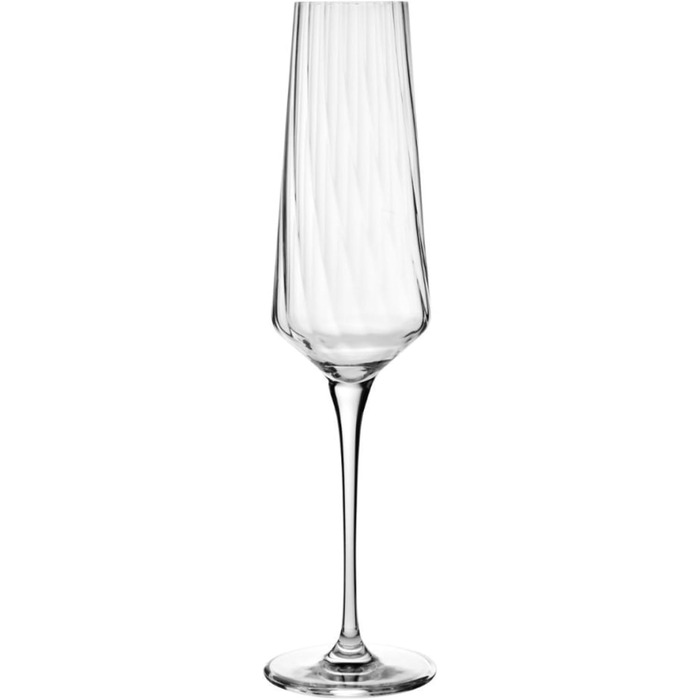 Набір келихів для шампанського Krosno Kristall, 4 шт, 200 мл – елегантні келихи для шампанського та просекко, сучасний дизайн, скло без свинцю, придатні для миття в посудомийній машині