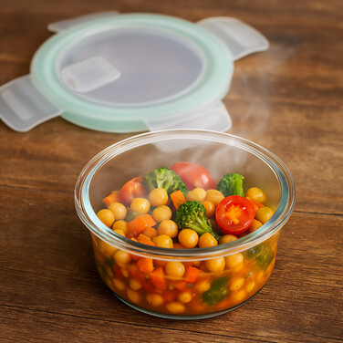 Relaxdays Glass Containers with Lids Set
