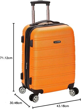 Чемодан Rockland Melbourne Hardside Розширений, великий, 71.1 см, оранжевий, в клітинку (Sunset Chevron)