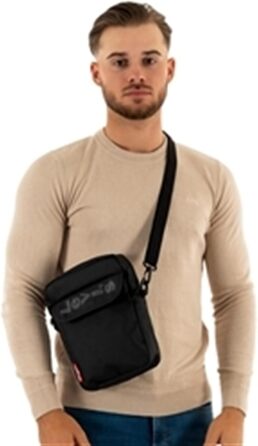 Чорна міні-сумка крос-боді Levi's Mini Crossbody Solid з логотипом Red Batwing