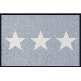 Килимок для підлоги wash+dry Stars сірий 40x60 см, для внутрішнього та зовнішнього використання, праний
