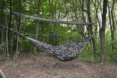 onewind Long Ultra-Light Camping Hammock for Backpackers, Portable, Compact, Ideal for Hiking, Camping, Travel (Camo, 335cm * 140cm)