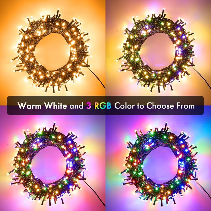 Льорочка MAGGIFT з 200 LED для прикраси дому та саду. Вологостійка гірлянда з таймером, диммуванням та пультом, 30 метрів, тепле біле світло