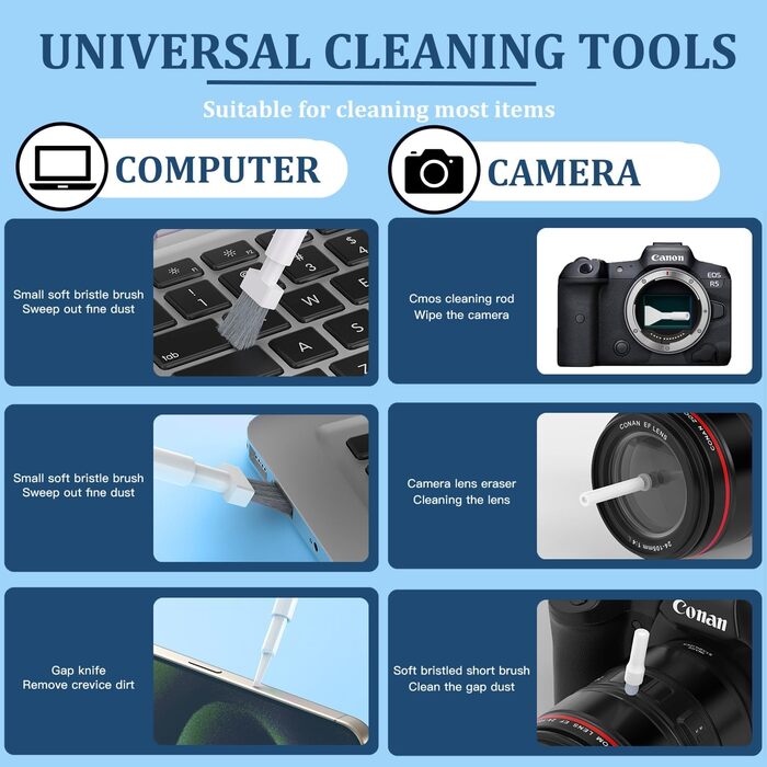 Набір для чищення клавіатури 32 в 1: для iPhone, iPad, ноутбука, ПК, AirPods, камери та іншого. Аксесуари для чищення мобільних пристроїв та електроніки (білий)