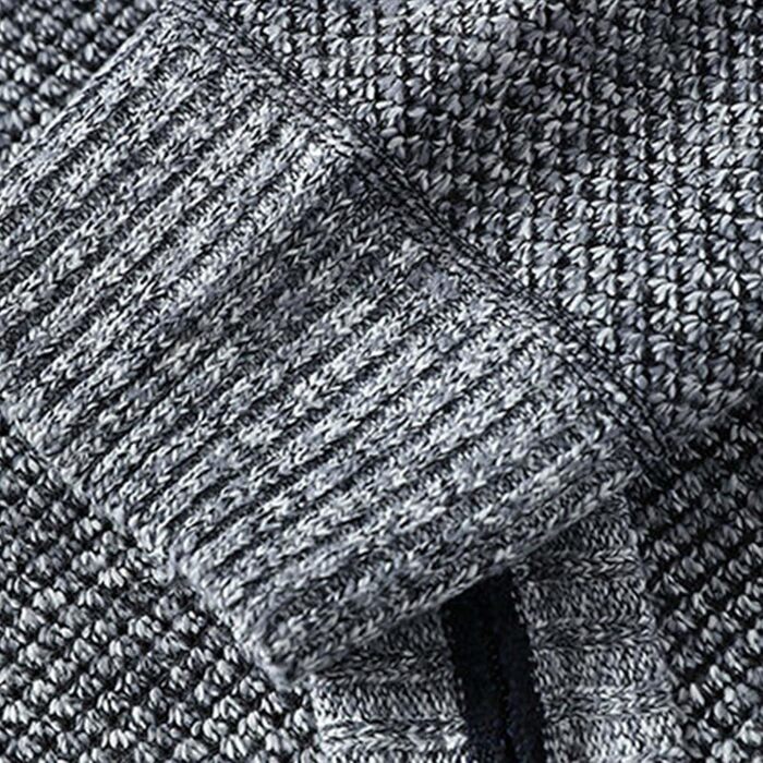 Кардиган чоловічий з кишенями, в'язана куртка чоловіча на блискавці, світшот без капюшона, пуловер-куртка однотонний, флісова куртка, сучасний теплий кардиган, пуловер, осінній жакет для костюмних штанів, розмір M, світло-сірий