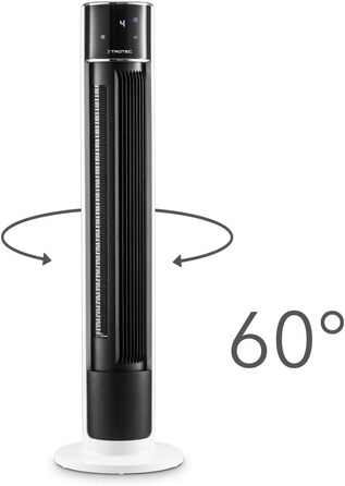 Вентилятор Tower TROTEC TVE 39 T з автоматичним обертанням 60°, LED-дисплеєм та 6 швидкостями, 45 Вт